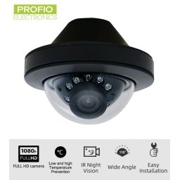 Mini DOME autobusová FULL HD kamera AHD 3,6mm objektív + 10 IR LED nočné videnie + WDR