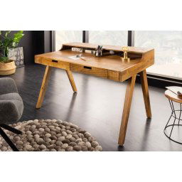 LuxD Dizajnový písací stôl Freddo 120 cm mango