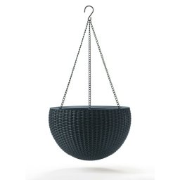 Záhradný kvetináč HANGING SPHERE - antracit