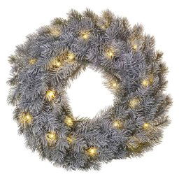 EMOS LED adventný zasnežený veniec 40cm DCTW15
