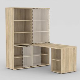 Drevona, HOME OFFICE, kancelárska zostava, viac farieb, REA ALBERTA 08