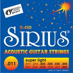 Struny na akustickú gitaru 12-string 11-46 S-450 bronz a mosadz Sirius
