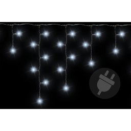 Vianočný svetelný dážď - 5 m, 144 LED, studeno biely