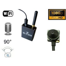 Mikro pinhole kamera FULL HD 90° uhol + audio - Wifi DVR modul pre live prenos