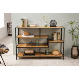 LuxD Dizajnový regál Maille 114 cm divý dub