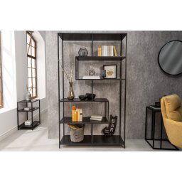 LuxD Dizajnový regál Maille 185 x 114 cm čierny jaseň