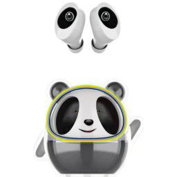 Bezdrôtové slúchadlá v nabíjacej krabičke PANDA + Li-ion 400mAh