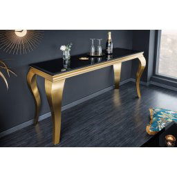 LuxD Dizajnová konzola Rococo 140 cm čierna / zlatá