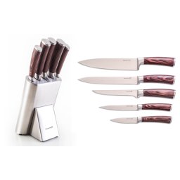 G21 Set kuchynských nožov v stojane Gourmet Steely