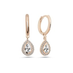 Olivie Strieborné náušnice KVAPKA ROSE 7146