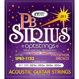 Struny na akustickú gitaru 11-52 SPB3-1152 phosphorbronze Sirius Gorstring