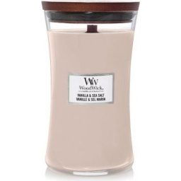 WoodWick Vanilla & Sea Salt, Vonná Sviečka 610g