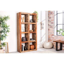 LuxD Dizajnový regál Timber 180 cm Sheesham dymový