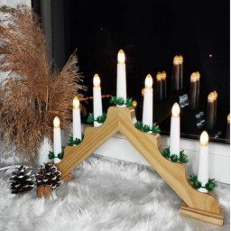 Adventný svietnik WOOD 7LED