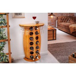 LuxD Regál na víno Winebar 84 cm borovica