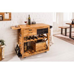 LuxD Dizajnová barová skrinka Winebar 92 cm mango