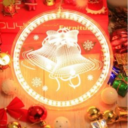 LED guľatá vitráž na batérie Zvončeky 16 cm