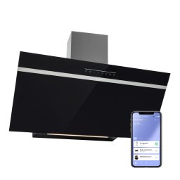 Klarstein Ava 90 Smart, digestor, 90 cm, nástenný, WiFi, A++, 585 m³/h, dotykový displej