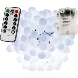 VOLTRONIC Svetielka 20 m, 200 LED,studená biela, na batérie