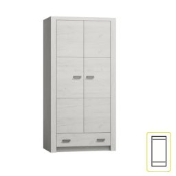 Kondela Skriňa, 96cm, vešiaková, jaseň biely, INFINITY 01