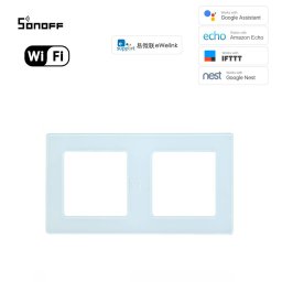 eWelink RÁMČEK pre WiFi inteligentná zásuvka sklenená S16A + Bluetooth Dvojrámček
