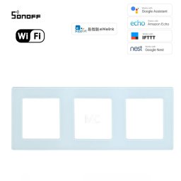 eWelink RÁMČEK pre WiFi inteligentná zásuvka sklenená S16A + Bluetooth Trojrámček