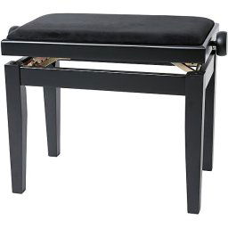 Klavírna lavica Deluxe Black Matt Gewa
