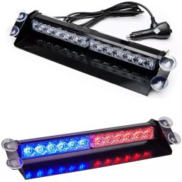 Majáky do auta výstražné 24 LED (48W) - multifarebné 35cm x 2ks s prísavkami