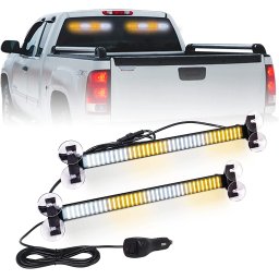 Vystrazne svetlá do auta blikajúce 160 LED (80W) - multifarebné 55 cm x 2ks s prísavkami