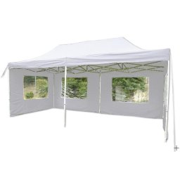 Záhradný párty stan 3 x 6 PROFI - nožnicový - biely