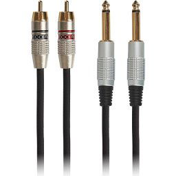 Audio kábel 2xjack 6,3mm/2xcinch 3m Eagle Bespeco