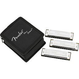 Harmonika fúkacia BLUES DELUXE balenie 3ks s púzdrom C,G,A Fender