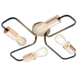 Candellux Čierne stropné svietidlo Herpe pre žiarovku 4x E27 34-66923