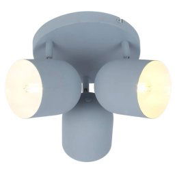 Candellux Šedé stropné svietidlo Azuro pre žiarovku 3x E27 s guľatou základňou 98-63236