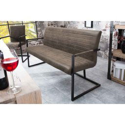 LuxD Dizajnová lavica Maximiliano 160 cm vintage taupe