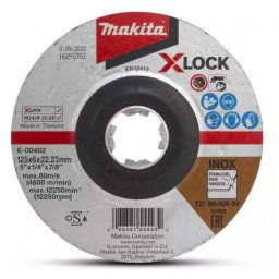 MAKITA Brúsny kotúč nerez X-Lock 125x6x22,23mm