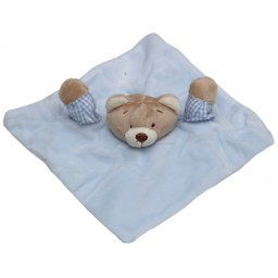 Baby Bruin plyov maznik- medvedk 20*20 cm - modr