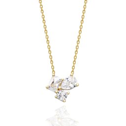 Olivie Strieborný náhrdelník GLORIA GOLD 7229