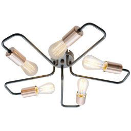 Candellux Čierne stropné svietidlo Herpe pre žierovku 5x E27 35-66930