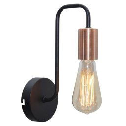Candellux Čierne nástenné svíetidlo Herpe pre žiarovku E27 21-66855