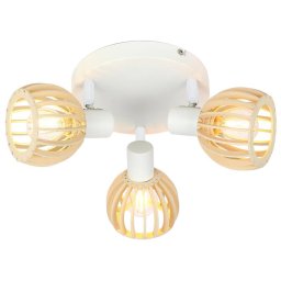 Candellux Biele stropné svietidlo Attari pre žiarovku 3x E14 s guľatou základňou 98-68118