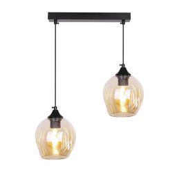 Candellux Čierno-hnedý závesný luster Aspa pre žiarovku 2x E27 32-00590