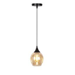 Candellux Čierno-hnedý závesný luster Aspa pre žiarovku E27 31-00583