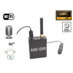 Pinhole kamera FULL HD s IR nočnými LED + 90° uhol so zvukom + WiFi DVR modul pre live sledovanie