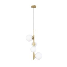 Candellux Mosadzný závesný luster Cordel pre žiarovku 4x G9 34-01559