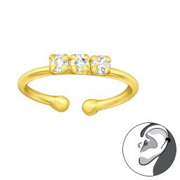 Olivie Strieborná záušnica GOLD 5374
