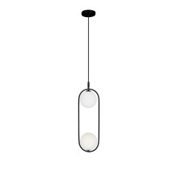 Candellux Čierny závesný luster Cordel pre žiarovku 2x G9 32-10155