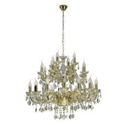 Candellux Zlatý krištáľový luster Maria Teresa pre žiarovku 28x E14 30-94622