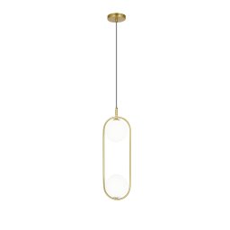 Candellux Mosadzný závesný luster Cordel pre žiarovku 2x G9 32-73464
