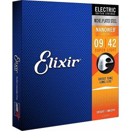 Struny na elektrickú gitaru 09-42 Super Light Nanoweb Elixír